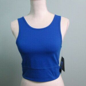 MARC NEW YORK BY ANDREW MARC PERFORMANCE-Crop Tank Top-Large-Blue-NWT